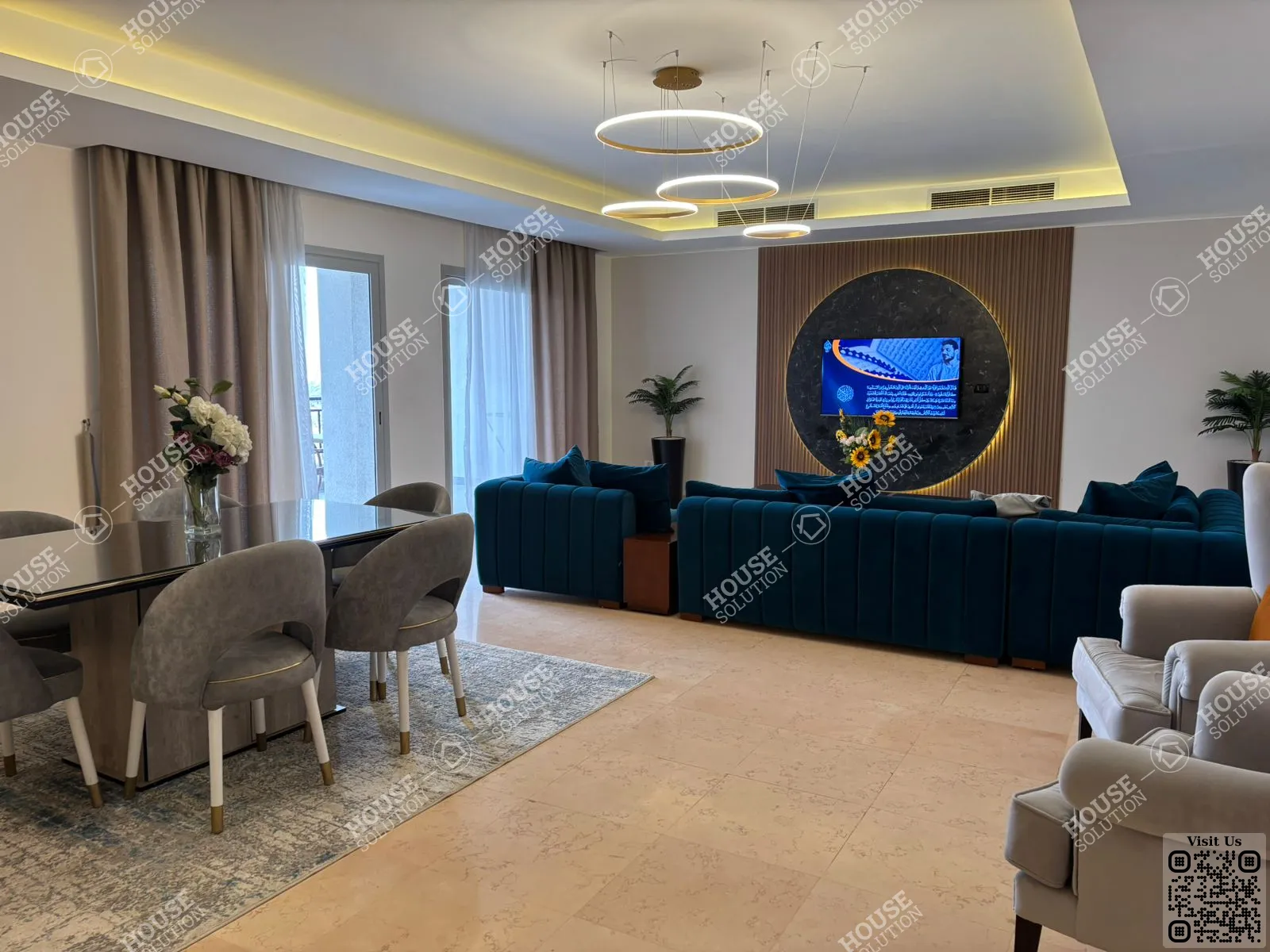 RECEPTION @ Apartments For Rent In New Cairo Cairo Festival City Al-Futtaim Area: 150 m² consists of 2 Bedrooms 2 Bathrooms Modern furnished 5 stars #6203-0