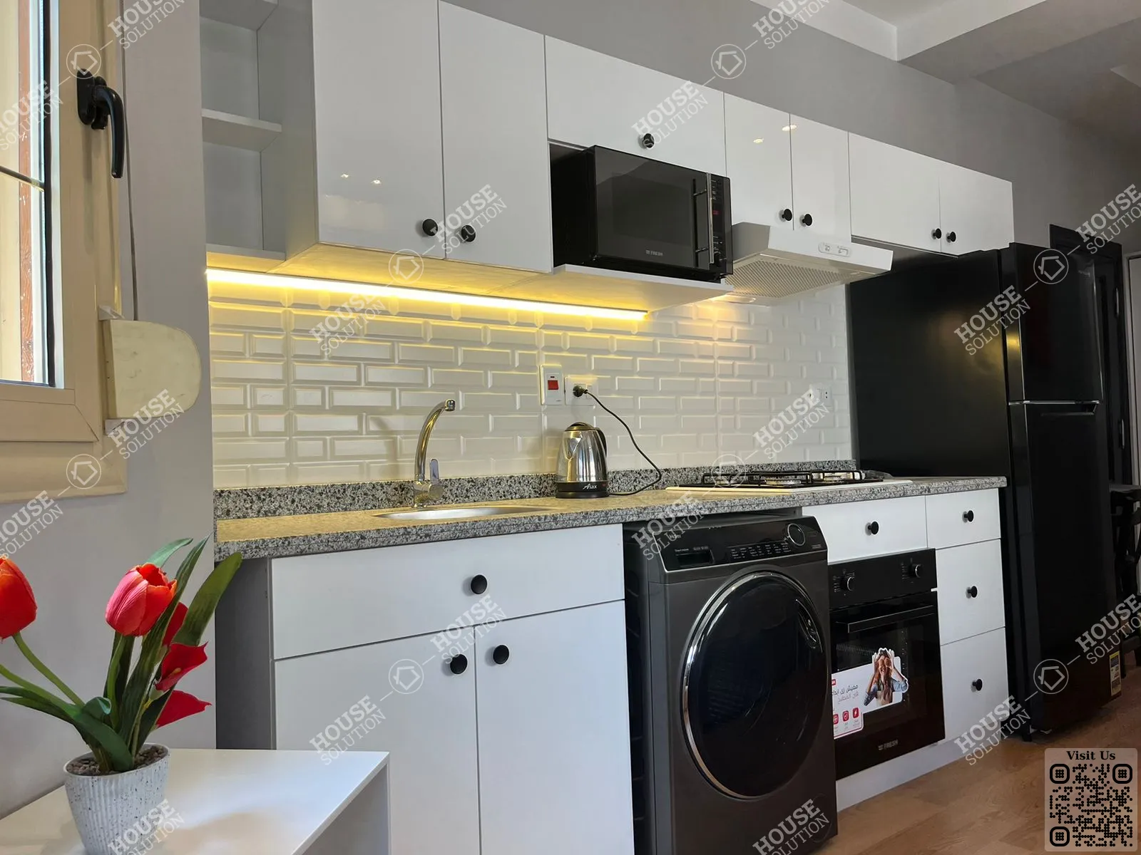 KITCHEN  @ Studios For Rent In Maadi Maadi Sarayat Area: 27 m² consists of 1 Bedrooms 1 Bathrooms Modern furnished 5 stars #6206-2