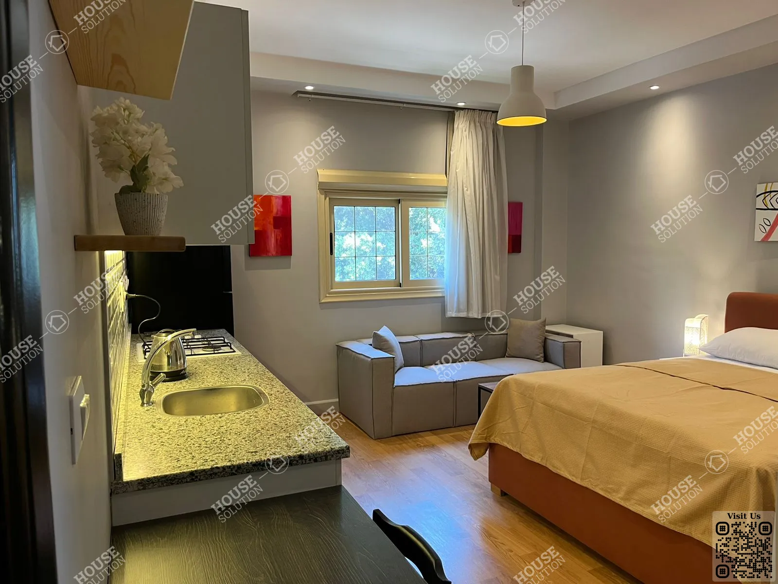 BEDROOM  @ Apartments For Rent In Maadi Maadi Sarayat Area: 29 m² consists of 1 Bedrooms 1 Bathrooms Modern furnished 5 stars #6207-0