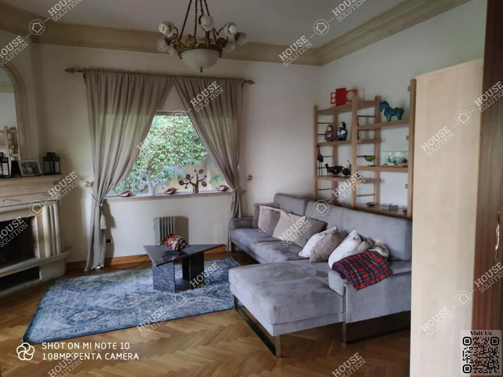 LIVING AREA  @ Villas For Rent In Katameya katameya Heights Area: 400 m² consists of 5 Bedrooms 7 Bathrooms Semi furnished 5 stars #6209-1