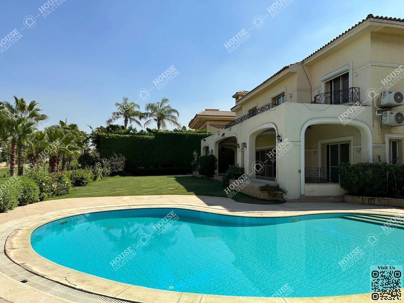PRIVATE SWIMMING POOL  @ Villas For Rent In Katameya katameya Heights Area: 400 m² consists of 5 Bedrooms 7 Bathrooms Semi furnished 5 stars #6209-0