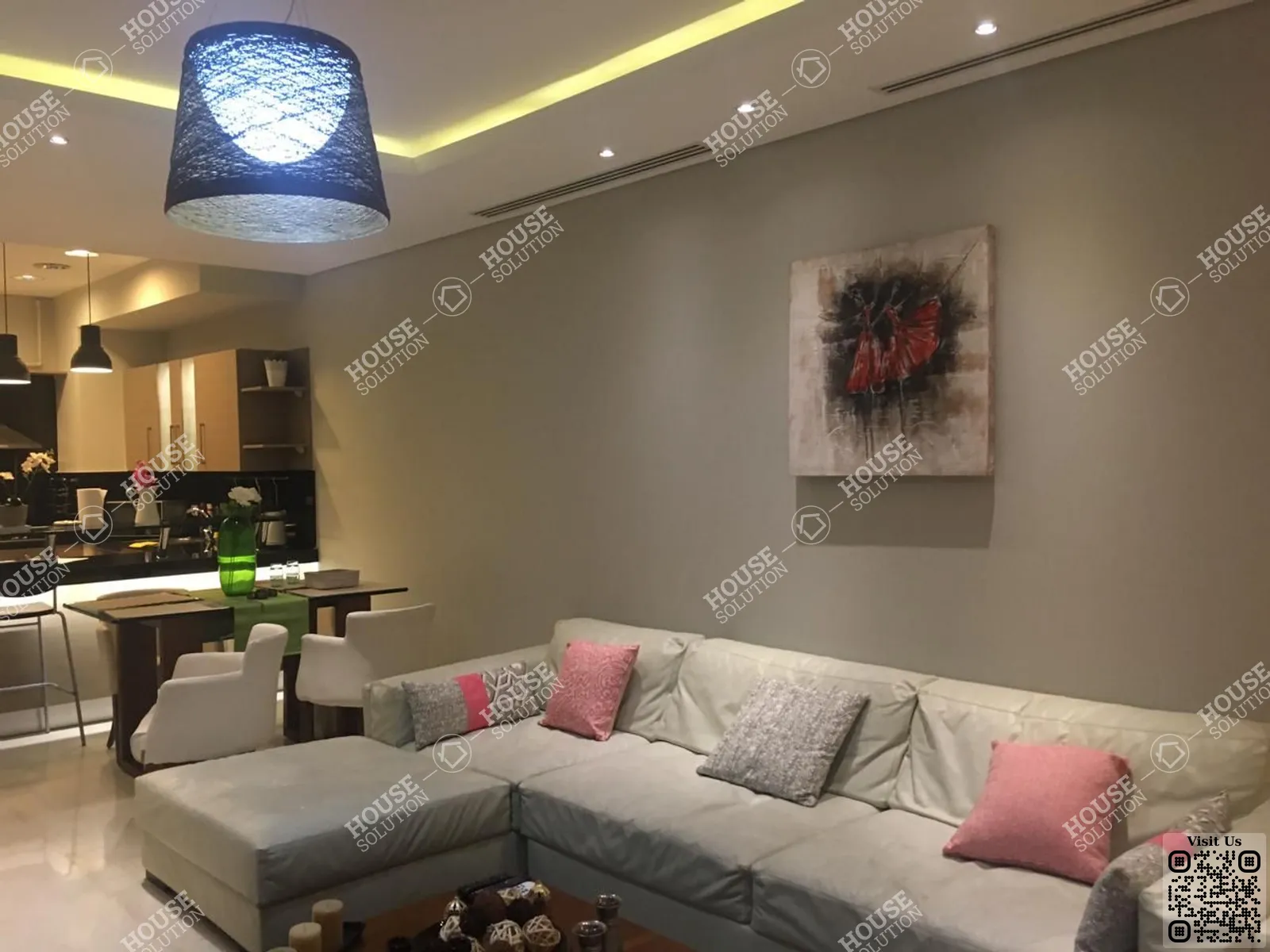 LIVING AREA  @ Apartments For Rent In Katameya katameya Heights Area: 130 m² consists of 2 Bedrooms 3 Bathrooms Modern furnished 5 stars #6212-2