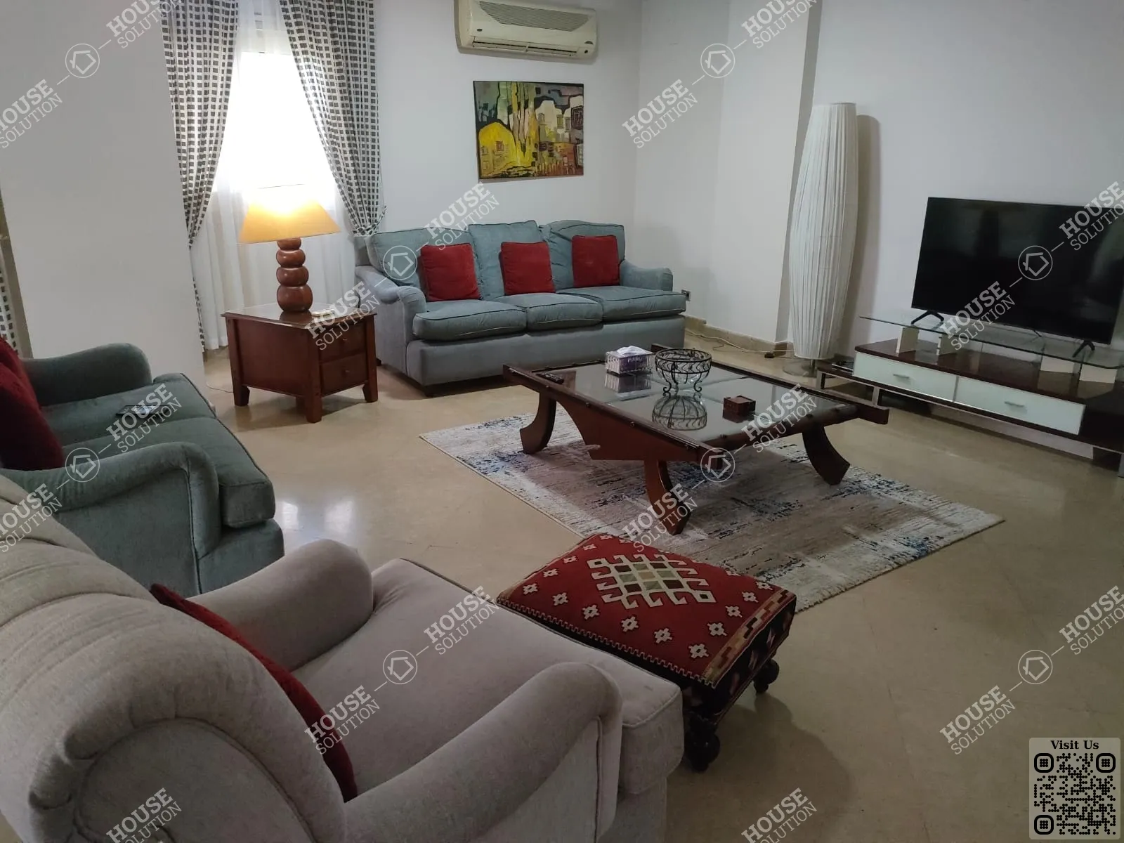 LIVING AREA  @ Apartments For Rent In Maadi Maadi Sarayat Area: 135 m² consists of 2 Bedrooms 2 Bathrooms Furnished 5 stars #6217-1