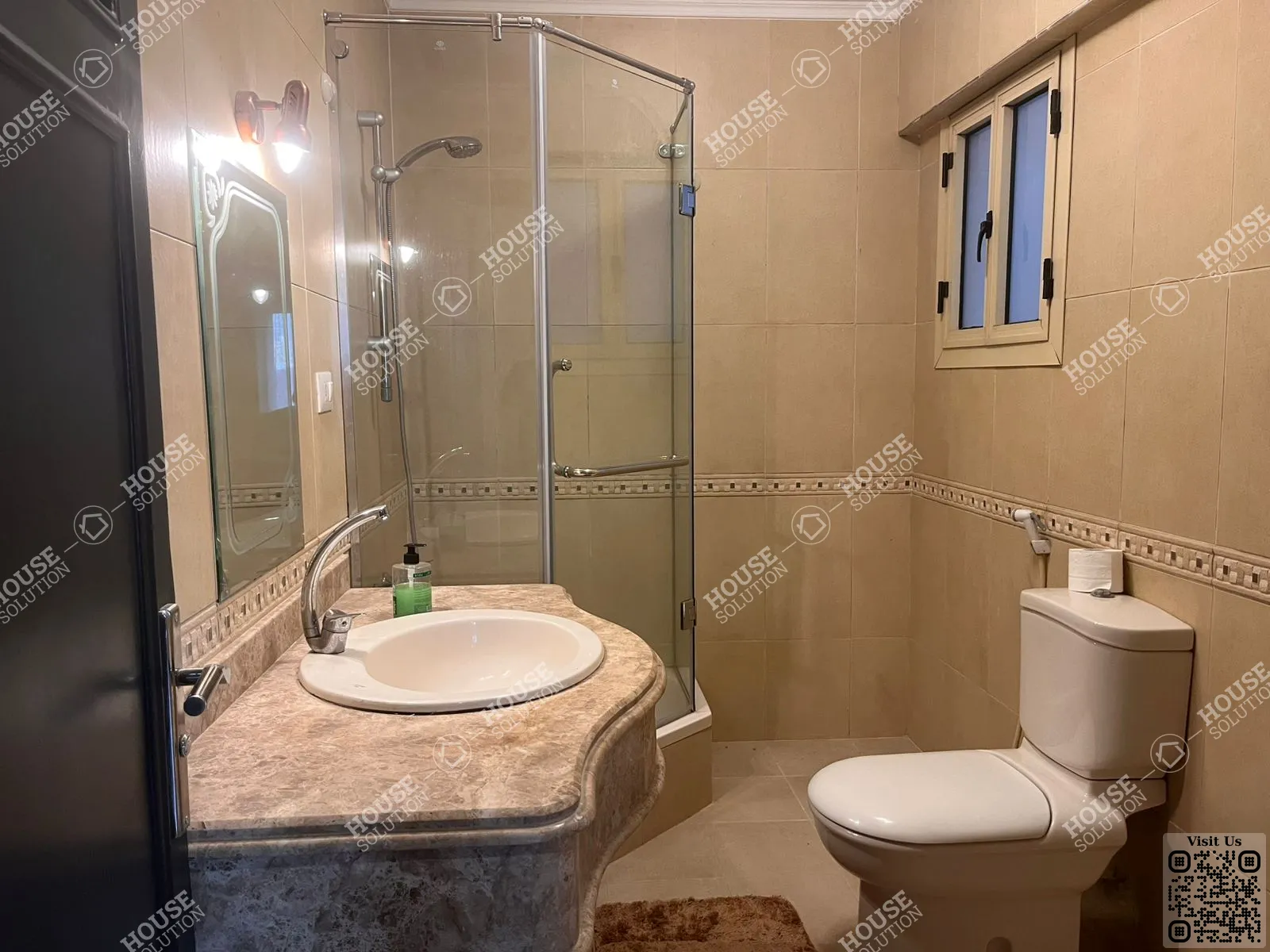 BATHROOM  @ Apartments For Rent In Maadi Maadi Degla Area: 130 m² consists of 2 Bedrooms 1 Bathrooms Modern furnished 5 stars #6221-1