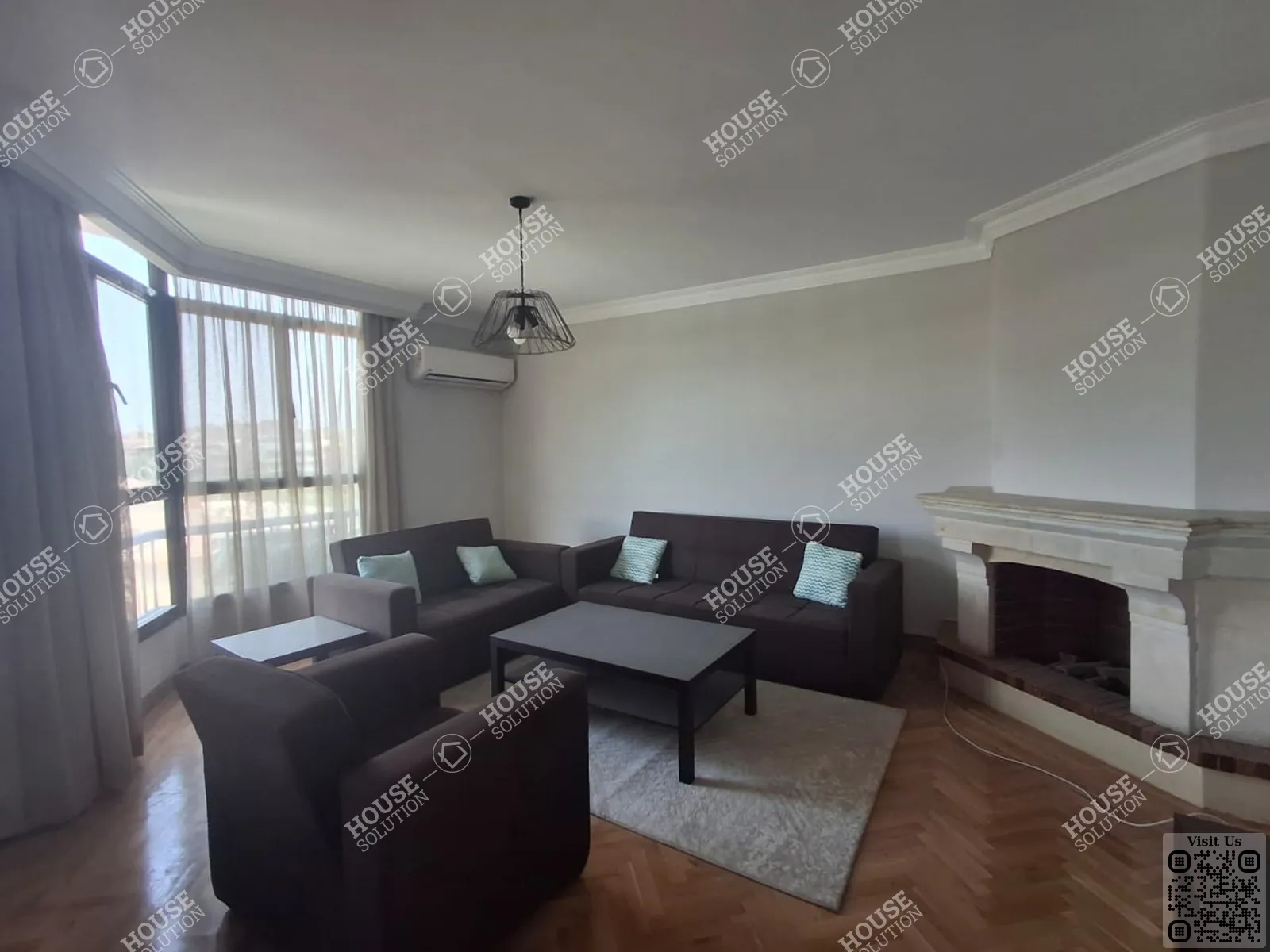 LIVING AREA  @ Apartments For Rent In Maadi Maadi Sarayat Area: 180 m² consists of 3 Bedrooms 3 Bathrooms Furnished 3 stars #6224-1