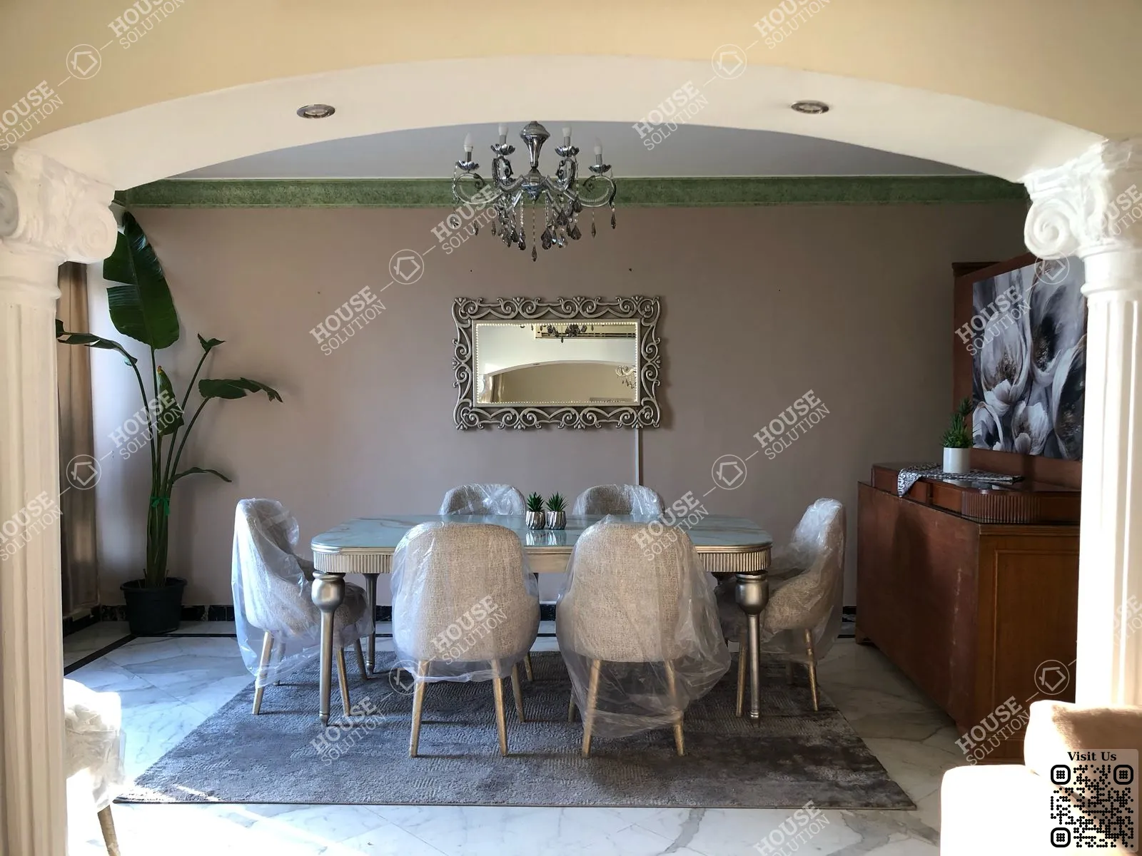 DINING AREA @ Apartments For Rent In Maadi Maadi Cornishe Area: 200 m² consists of 3 Bedrooms 2 Bathrooms Furnished 5 stars #6237-1