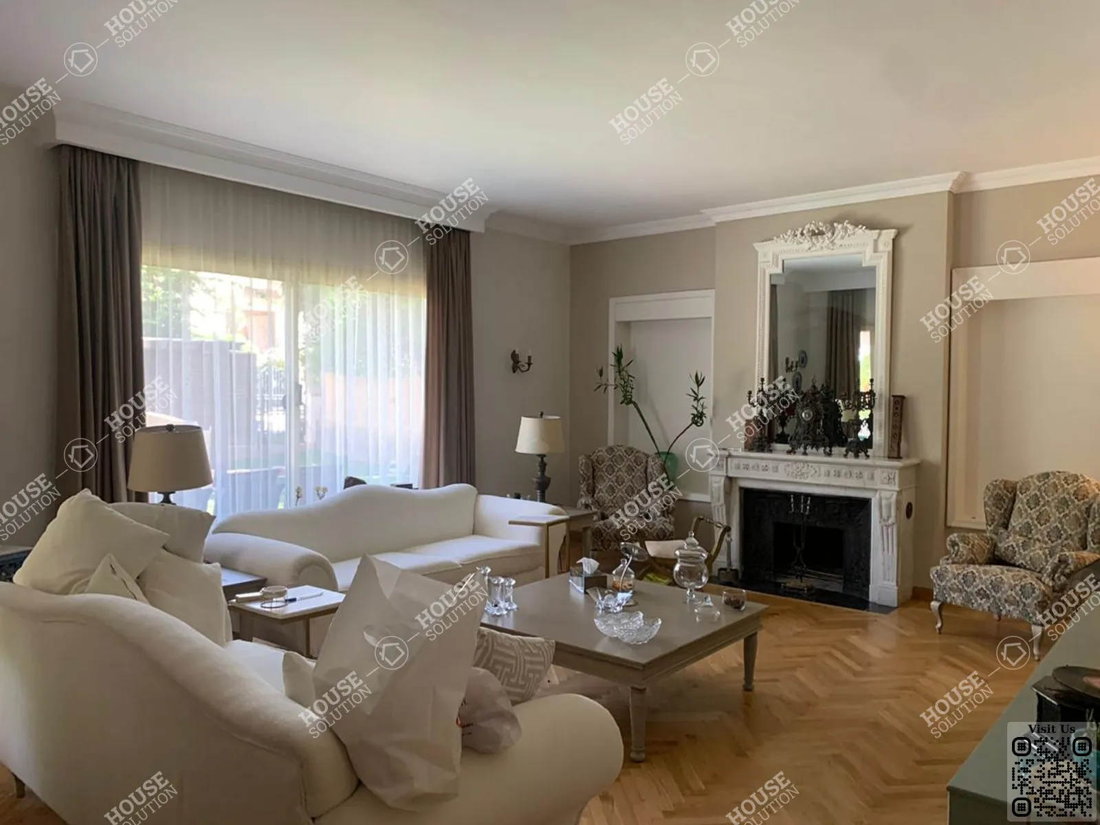 LIVING AREA  @ Villas For Rent In Katameya katameya Heights Area: 400 m² consists of 5 Bedrooms 4 Bathrooms Semi furnished 5 stars #6240-1