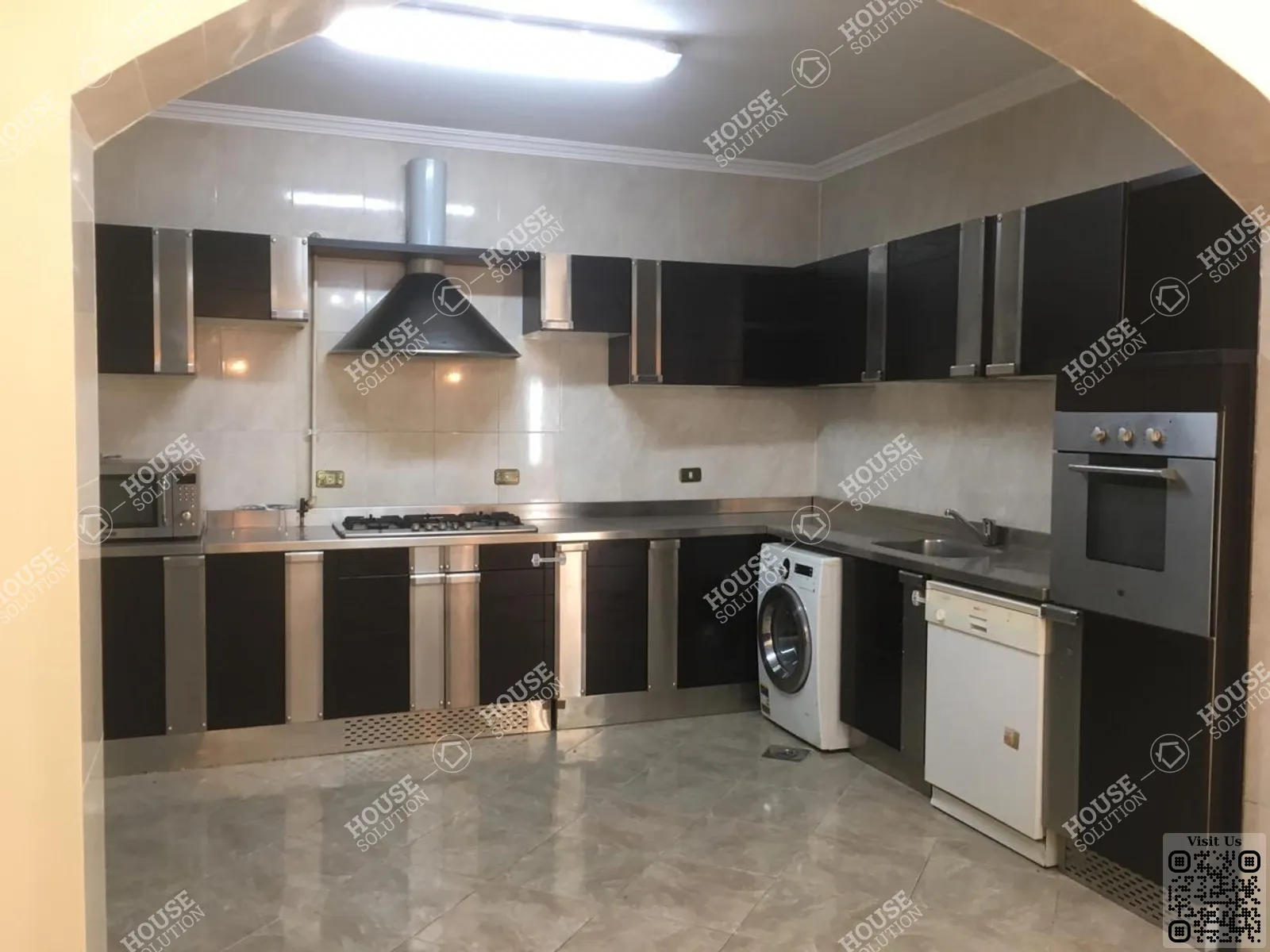 KITCHEN  @ Ground Floors For Rent In Katameya katameya Heights Area: 220 m² consists of 3 Bedrooms 3 Bathrooms Modern furnished 5 stars #6260-2