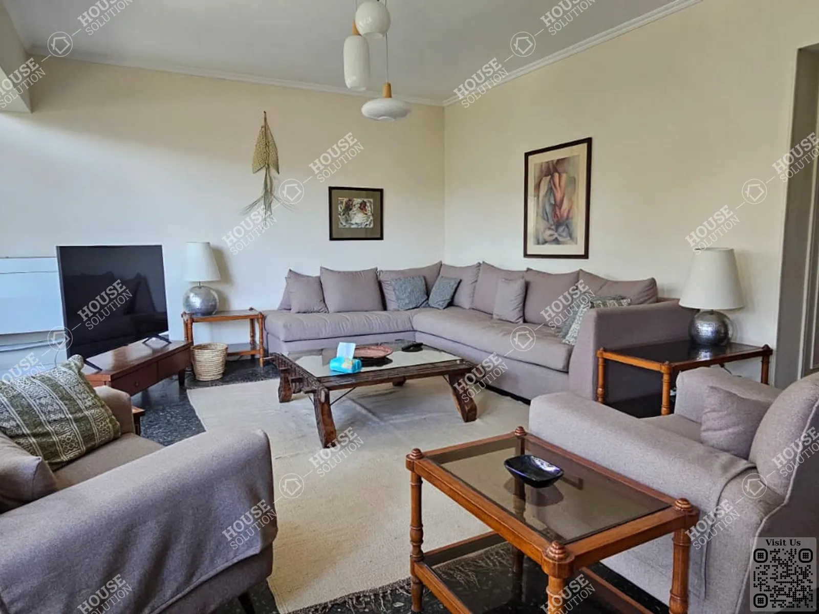 RECEPTION  @ Apartments For Rent In Maadi Maadi Sarayat Area: 160 m² consists of 3 Bedrooms 2 Bathrooms Furnished 5 stars #6268-1