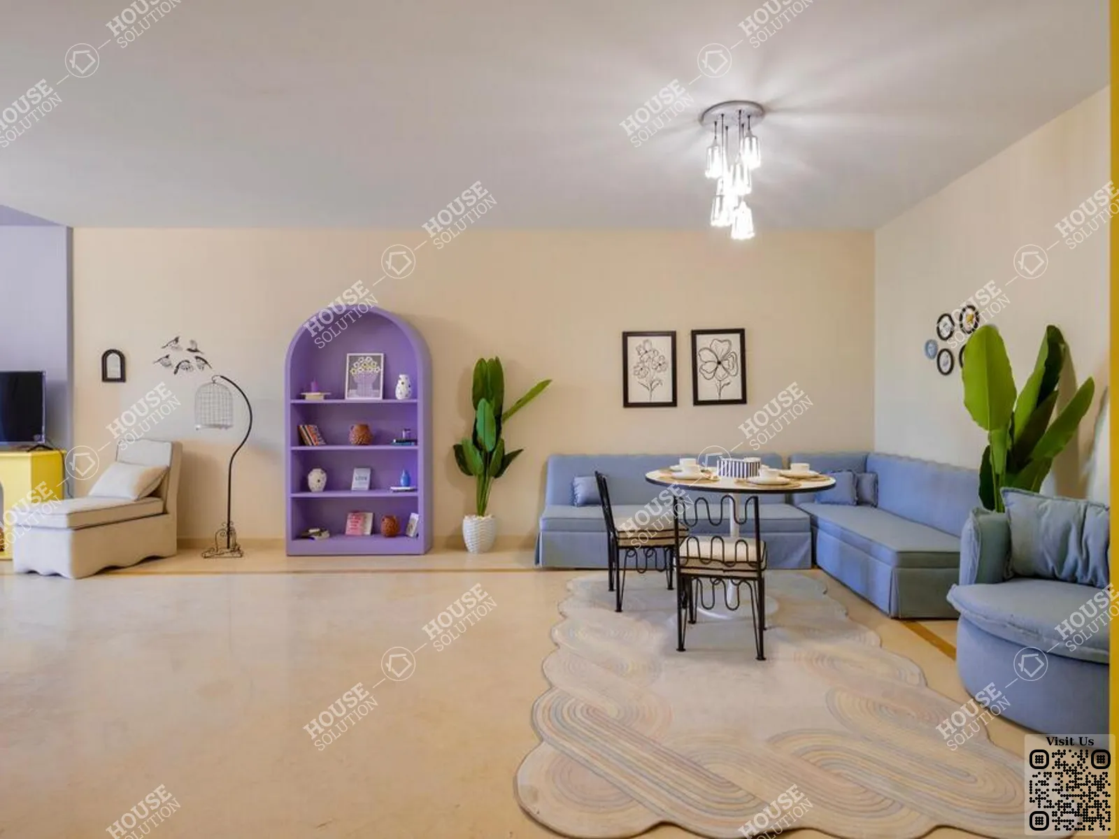 RECEPTION  @ Apartments For Rent In New Cairo Mivida Area: 160 m² consists of 3 Bedrooms 3 Bathrooms Modern furnished 5 stars #6270-0