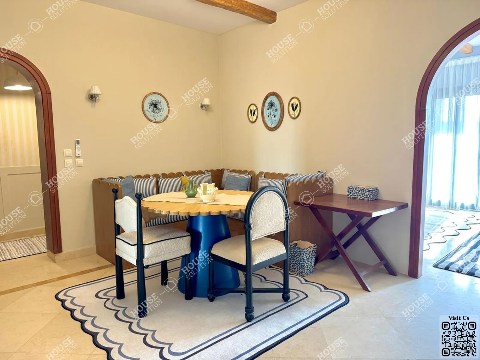 DINING AREA @ Apartments For Rent In New Cairo Mivida Area: 160 m² consists of 3 Bedrooms 3 Bathrooms Modern furnished 5 stars #6271-1