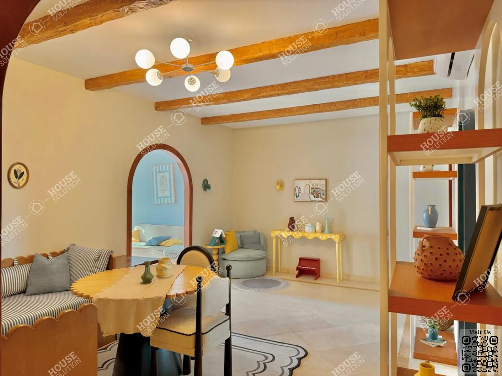 RECEPTION  @ Apartments For Rent In New Cairo Mivida Area: 160 m² consists of 3 Bedrooms 3 Bathrooms Modern furnished 5 stars #6271-0