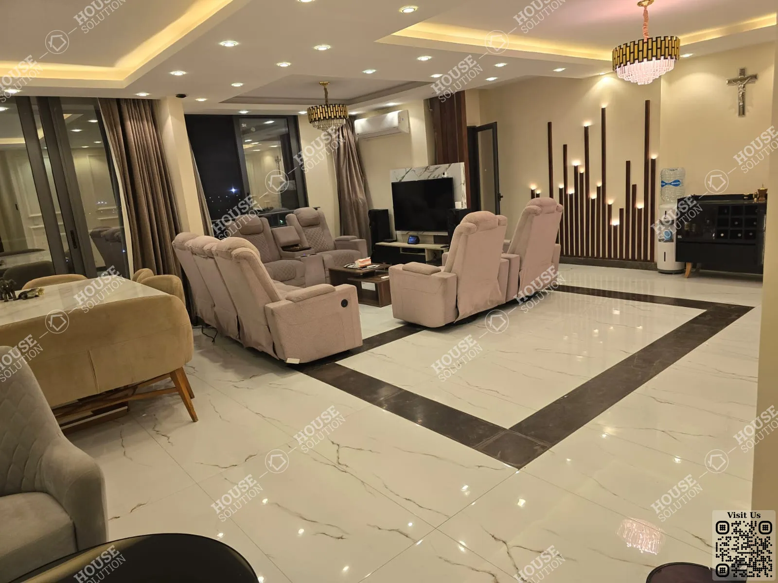 RECEPTION  @ Apartments For Sale In Maadi Maadi Zahraa Area: 234 m² consists of 4 Bedrooms 3 Bathrooms Modern furnished 5 stars #6280-2