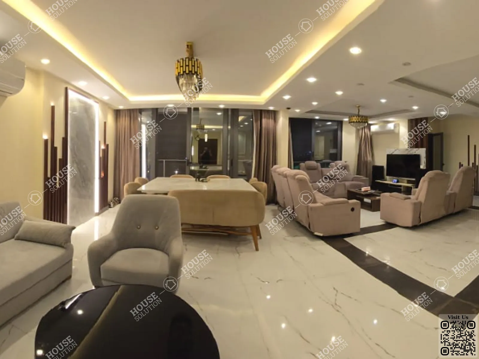 RECEPTION  @ Apartments For Sale In Maadi Maadi Zahraa Area: 234 m² consists of 4 Bedrooms 3 Bathrooms Modern furnished 5 stars #6280-0