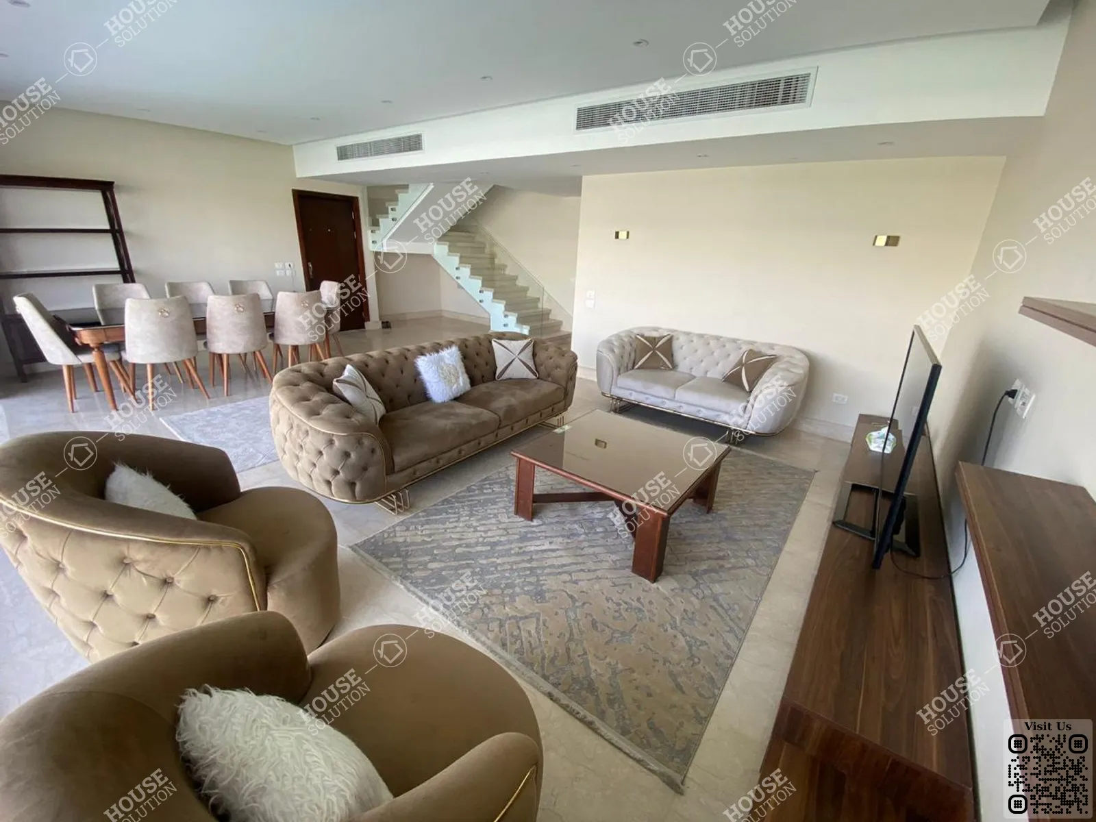 RECEPTION  @ Penthouses For Sale In New Cairo Lake View Area: 262 m² consists of 4 Bedrooms 5 Bathrooms Modern furnished 5 stars #6285-0