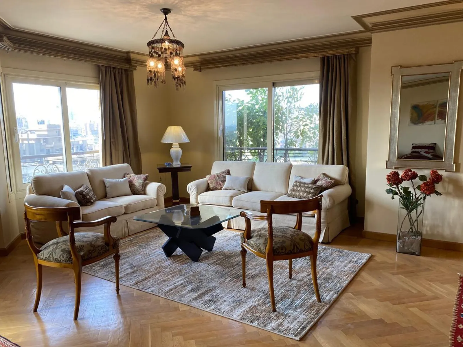 شقق للبيع في المعادي سرايات المعادي مساحة: 300 م² تتكون من 4 غرفة 3 حمام مفروش مودرن 1 نجوم #6288