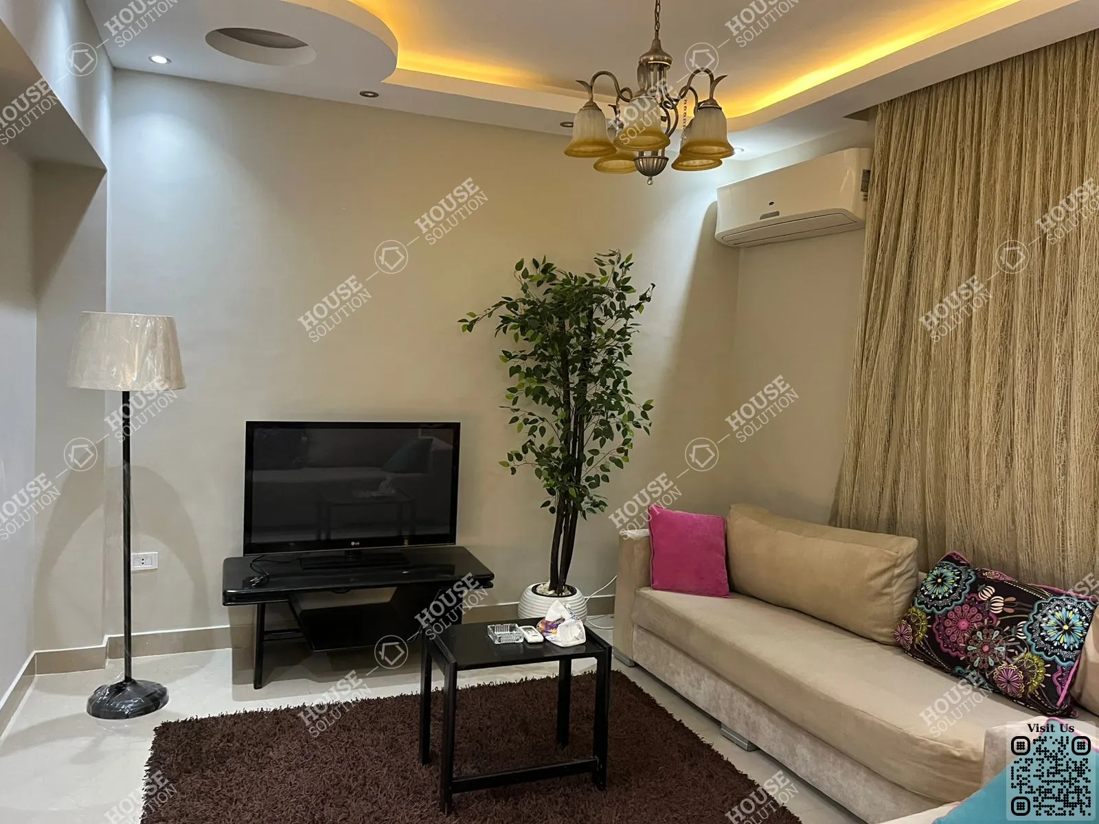 غرفة الاستقبال	 @ شقق للإيجار في المعادي دجله المعادي مساحة: 160 م² تتكون من 2 غرفة 1 حمام مفروش مودرن 5 نجوم #6297-1