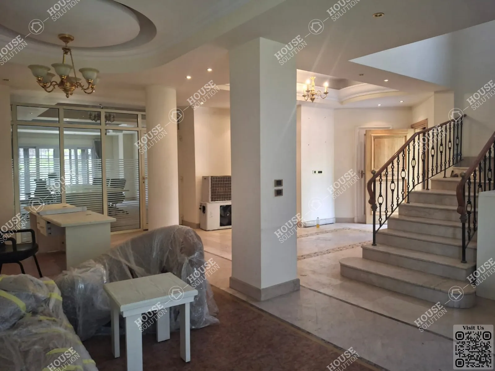 RECEPTION  @ Villas For Rent In Maadi Maadi Degla Area: 600 m² consists of 8 Bedrooms 5 Bathrooms Furnished 5 stars #6300-1