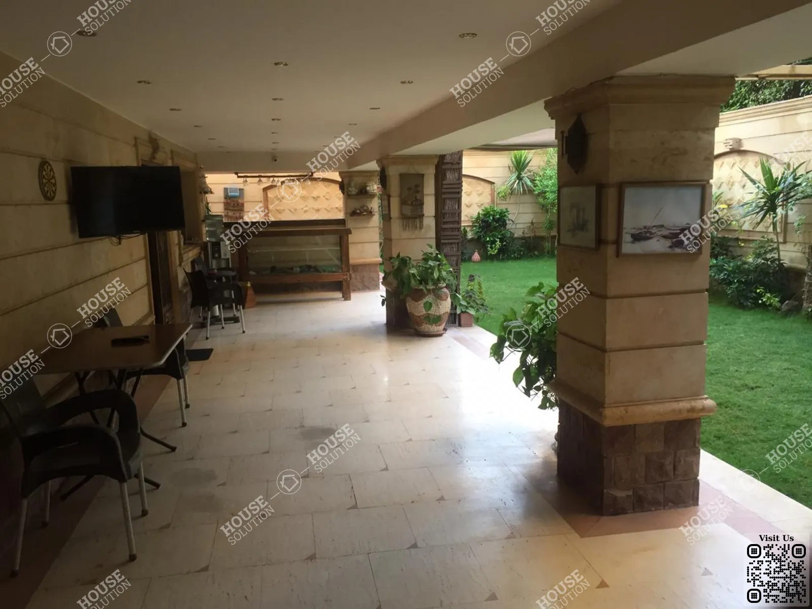 حديقة خاصة	 @ دور ارضي للإيجار في المعادي سرايات المعادي مساحة: 400 م² تتكون من 5 غرفة 5 حمام مفروش 5 نجوم #6303-0