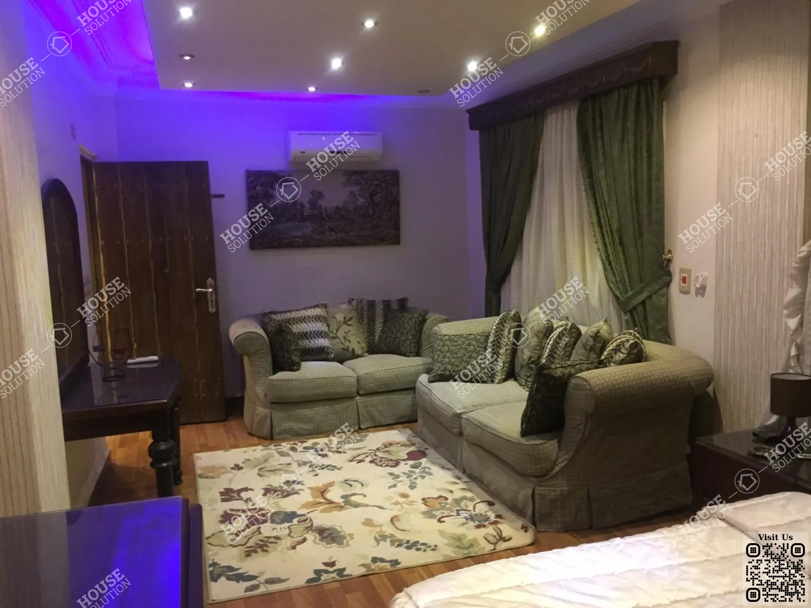 غرفة الاستقبال	 @ دور ارضي للإيجار في المعادي سرايات المعادي مساحة: 400 م² تتكون من 5 غرفة 5 حمام مفروش 5 نجوم #6303-2