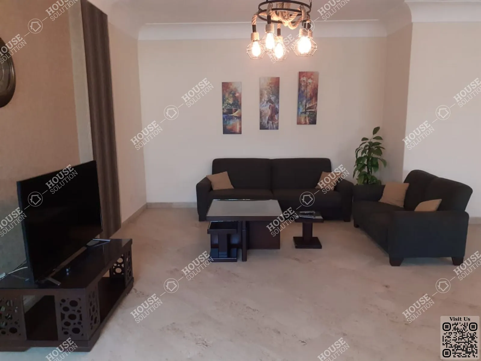 LIVING AREA  @ Apartments For Rent In Maadi Maadi Sarayat Area: 170 m² consists of 3 Bedrooms 3 Bathrooms Modern furnished 5 stars #6304-1