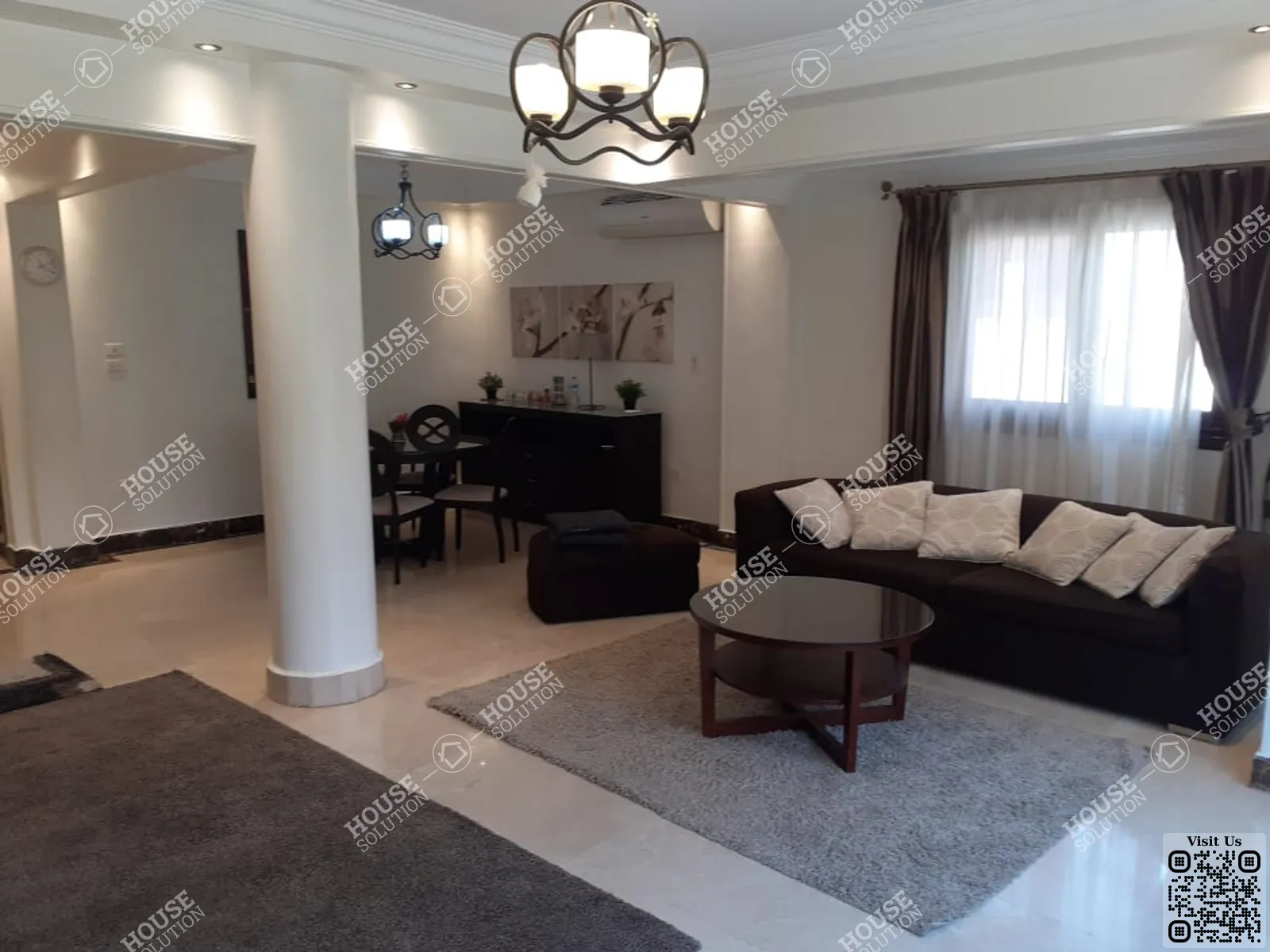 غرفة الاستقبال	 @ شقق للإيجار في المعادي سرايات المعادي مساحة: 180 م² تتكون من 3 غرفة 2 حمام مفروش مودرن 5 نجوم #6340-0