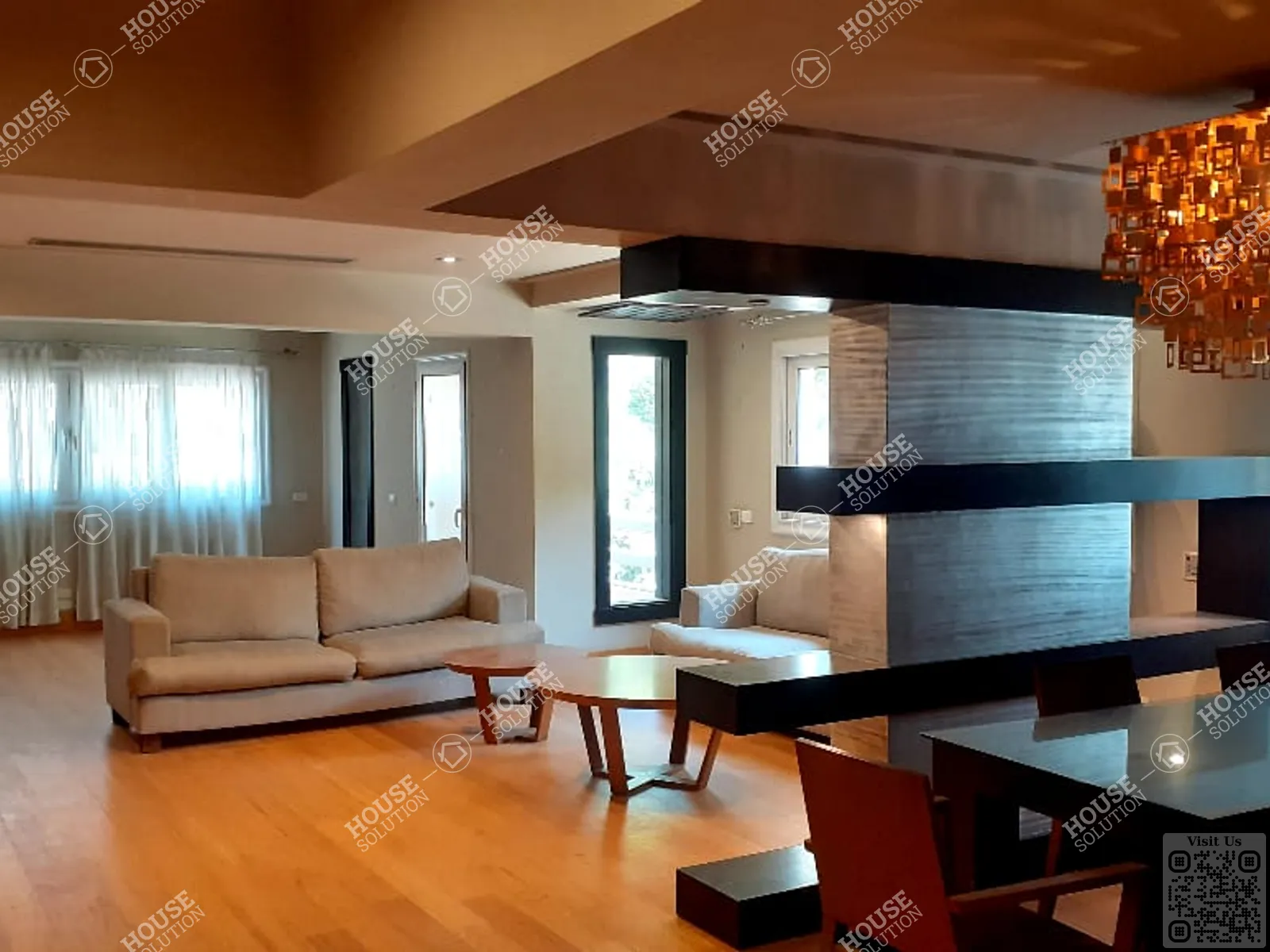 غرفة الاستقبال	 @ شقق للإيجار في المعادي سرايات المعادي مساحة: 198 م² تتكون من 3 غرفة 3 حمام مفروش مودرن 5 نجوم #6341-1