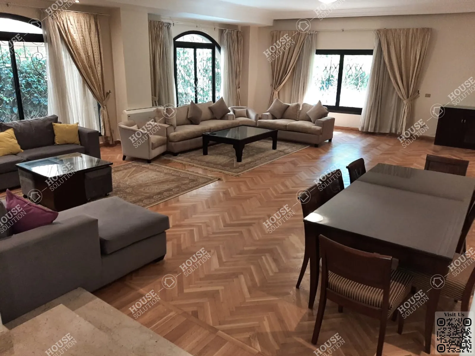 RECEPTION  @ Ground Floors For Rent In Maadi Maadi Sarayat Area: 300 m² consists of 3 Bedrooms 3 Bathrooms Furnished 1 stars #6348-0