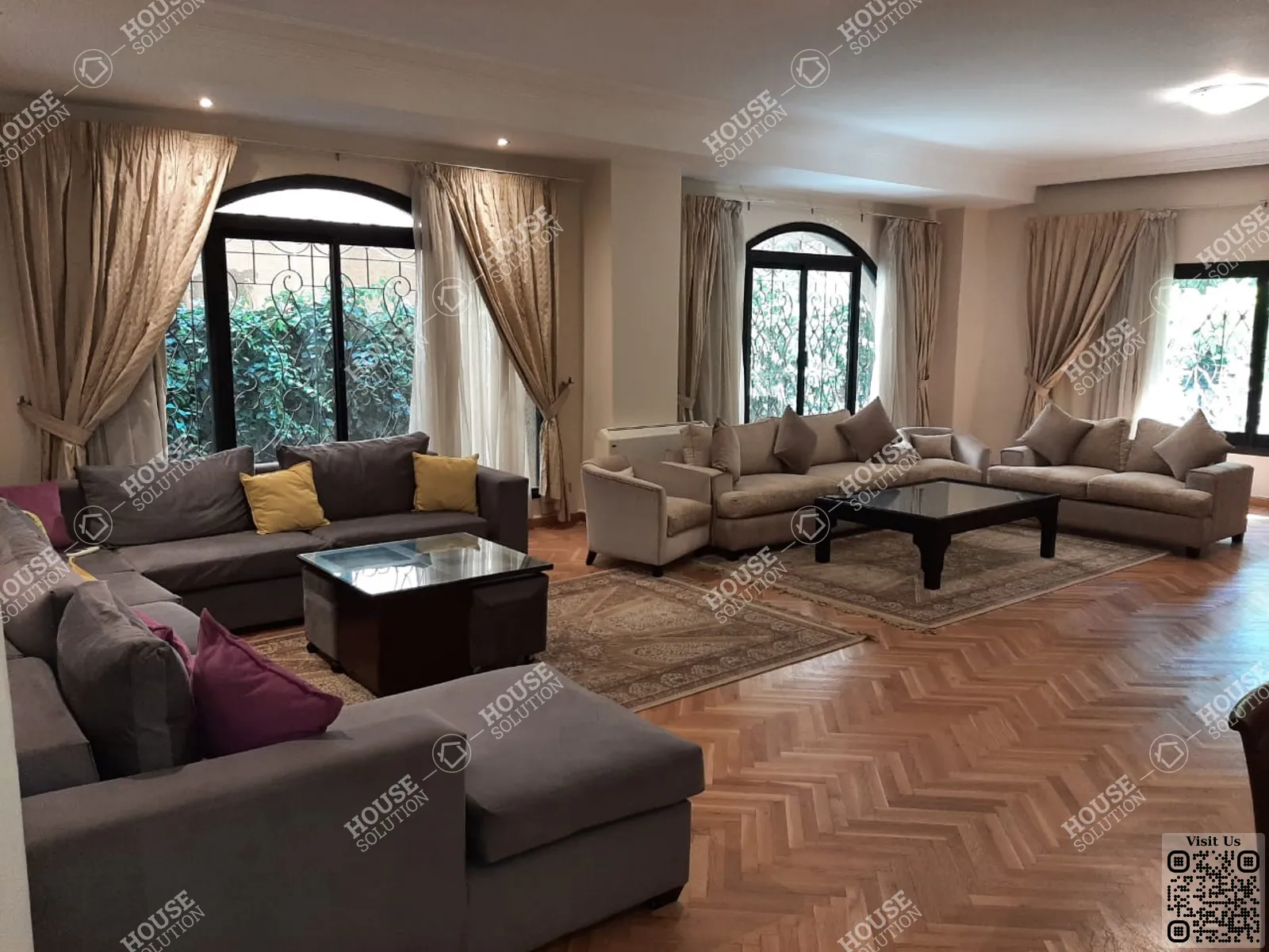 RECEPTION  @ Ground Floors For Rent In Maadi Maadi Sarayat Area: 300 m² consists of 3 Bedrooms 3 Bathrooms Furnished 1 stars #6348-1