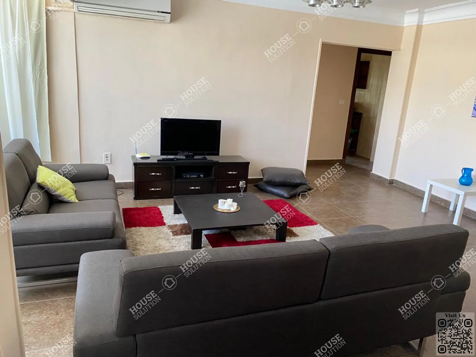 غرفة الاستقبال	 @ شقق للإيجار في المعادي دجله المعادي مساحة: 140 م² تتكون من 2 غرفة 1 حمام مفروش 5 نجوم #6359-2