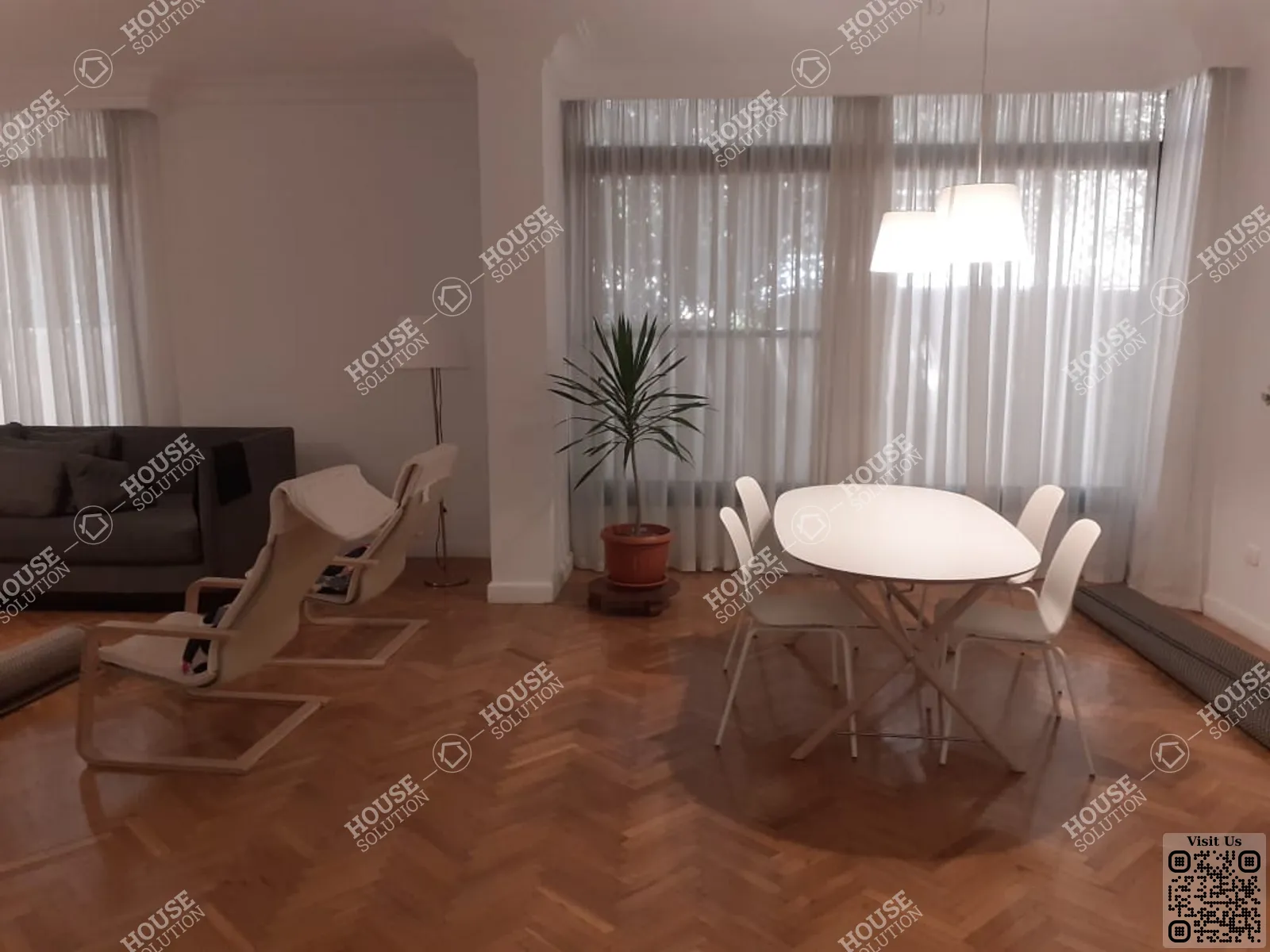 غرفة الاستقبال	 @ شقق للإيجار في المعادي سرايات المعادي مساحة: 160 م² تتكون من 2 غرفة 3 حمام مفروش مودرن 5 نجوم #6377-2