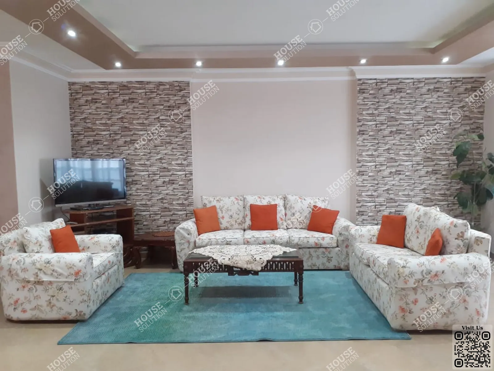 غرفة الاستقبال @ شقق للإيجار في المعادي سرايات المعادي مساحة: 280 م² تتكون من 3 غرفة 3 حمام مفروش 5 نجوم #6382-1