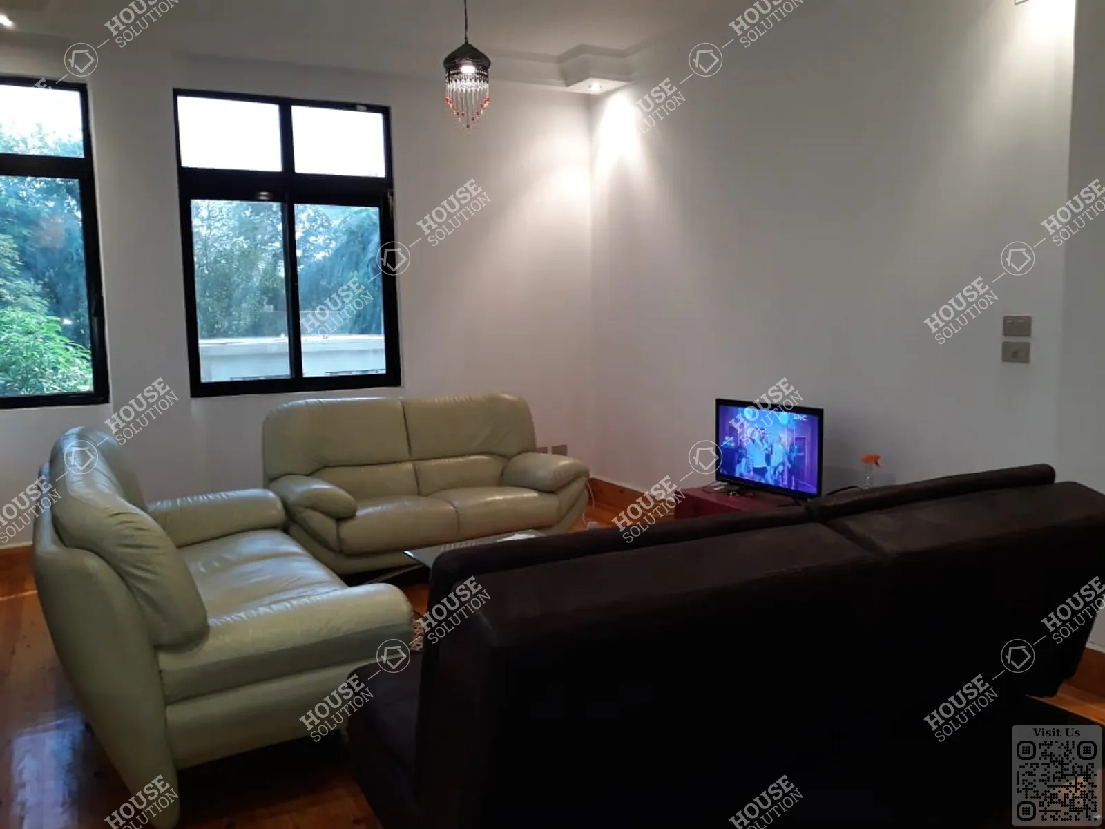 غرفة الاستقبال @ شقق للإيجار في المعادي سرايات المعادي مساحة: 120 م² تتكون من 2 غرفة 1 حمام مفروش 5 نجوم #6388-1