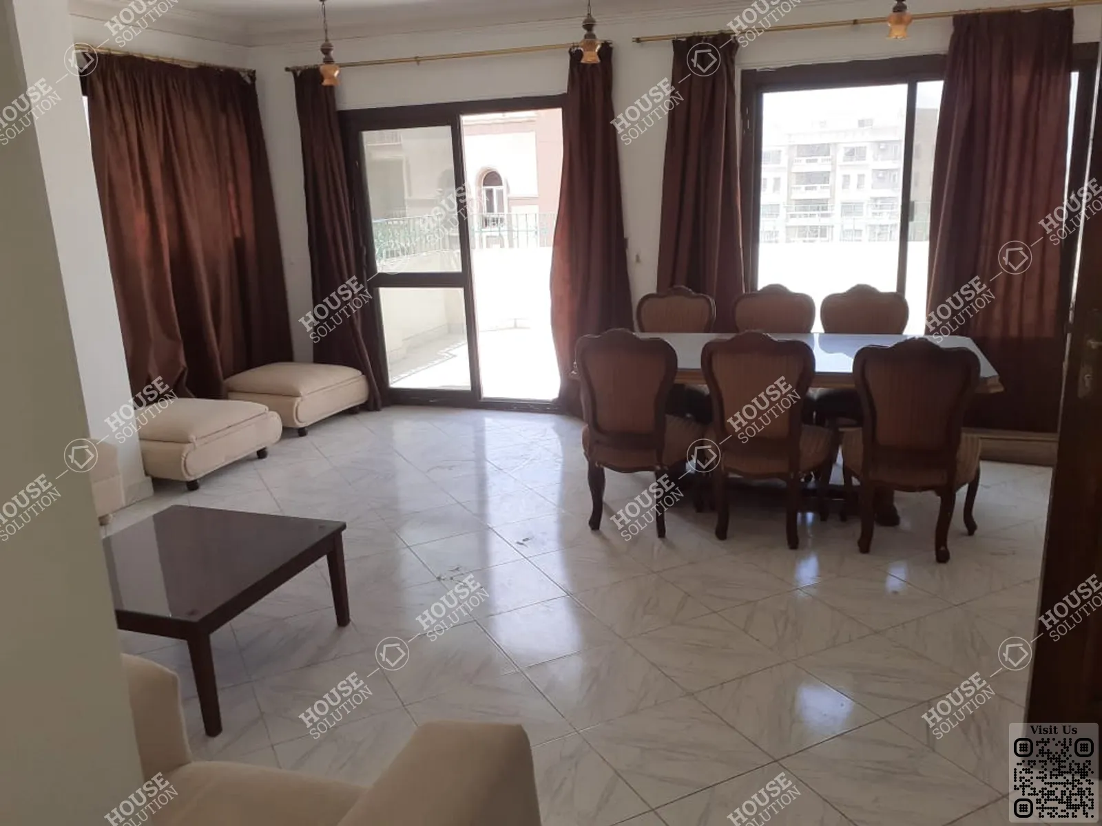 غرفة الاستقبال @ رووف للإيجار في المعادي دجله المعادي مساحة: 180 م² تتكون من 3 غرفة 2 حمام مفروش 5 نجوم #6397-0