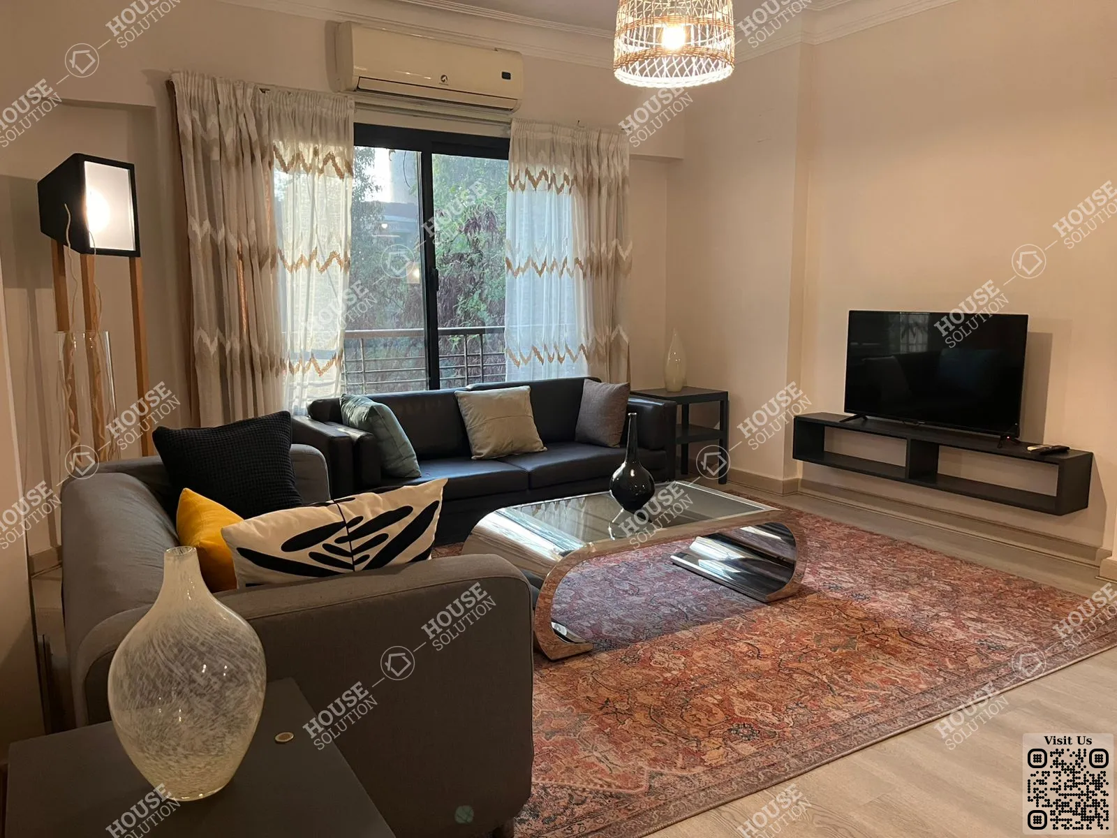 منطقة سكنية @ شقق للإيجار في المعادي سرايات المعادي مساحة: 180 م² تتكون من 3 غرفة 2 حمام مفروش مودرن 5 نجوم #6418-1