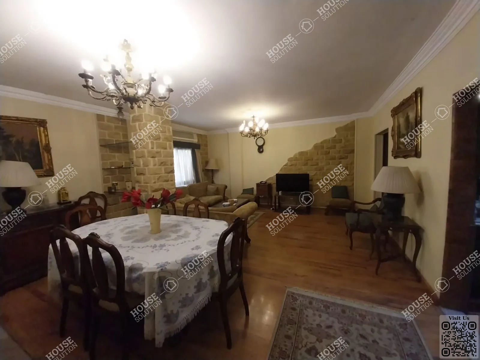 غرفة الاستقبال	 @ شقق للإيجار في المعادي سرايات المعادي مساحة: 140 م² تتكون من 2 غرفة 2 حمام مفروش 5 نجوم #6419-1