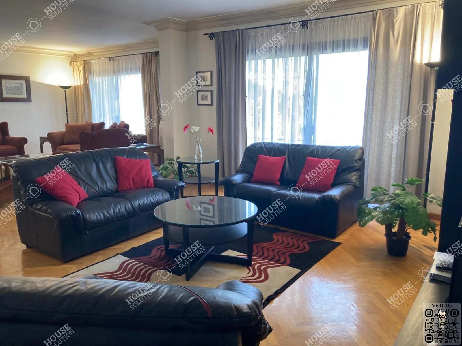 LIVING AREA @ Apartments For Rent In Maadi Maadi Sarayat Area: 180 m² consists of 3 Bedrooms 3 Bathrooms Furnished 5 stars #6426-1