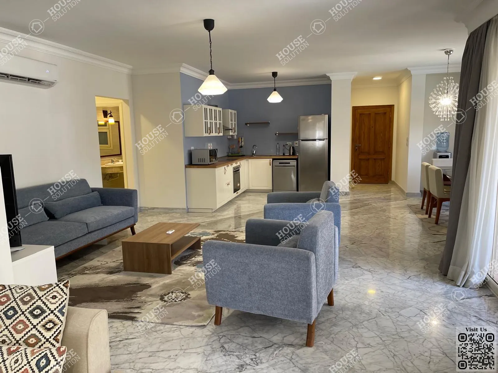 غرفة الاستقبال	 @ دور ارضي للإيجار في المعادي سرايات المعادي مساحة: 220 م² تتكون من 3 غرفة 2 حمام مفروش 5 نجوم #6434-1