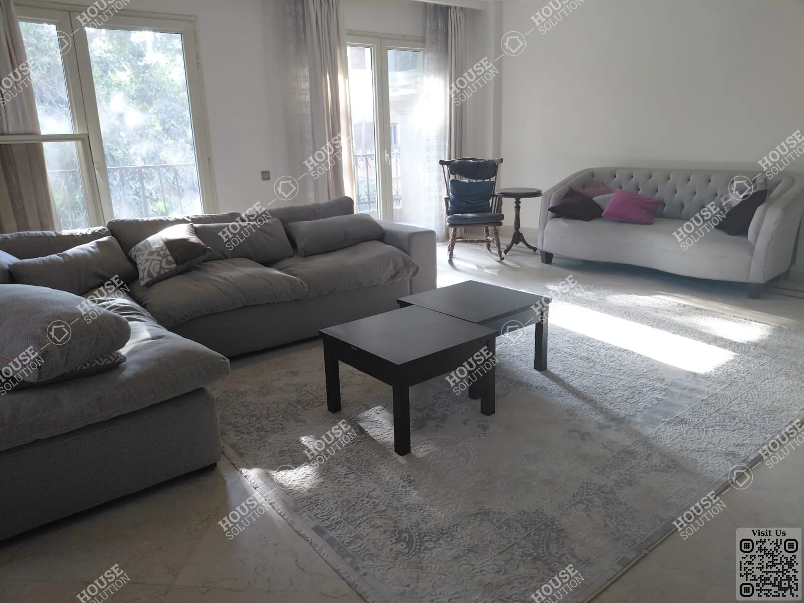 RECEPTION @ Apartments For Rent In Maadi Maadi Sarayat Area: 350 m² consists of 4 Bedrooms 4 Bathrooms Modern furnished 5 stars #6446-0