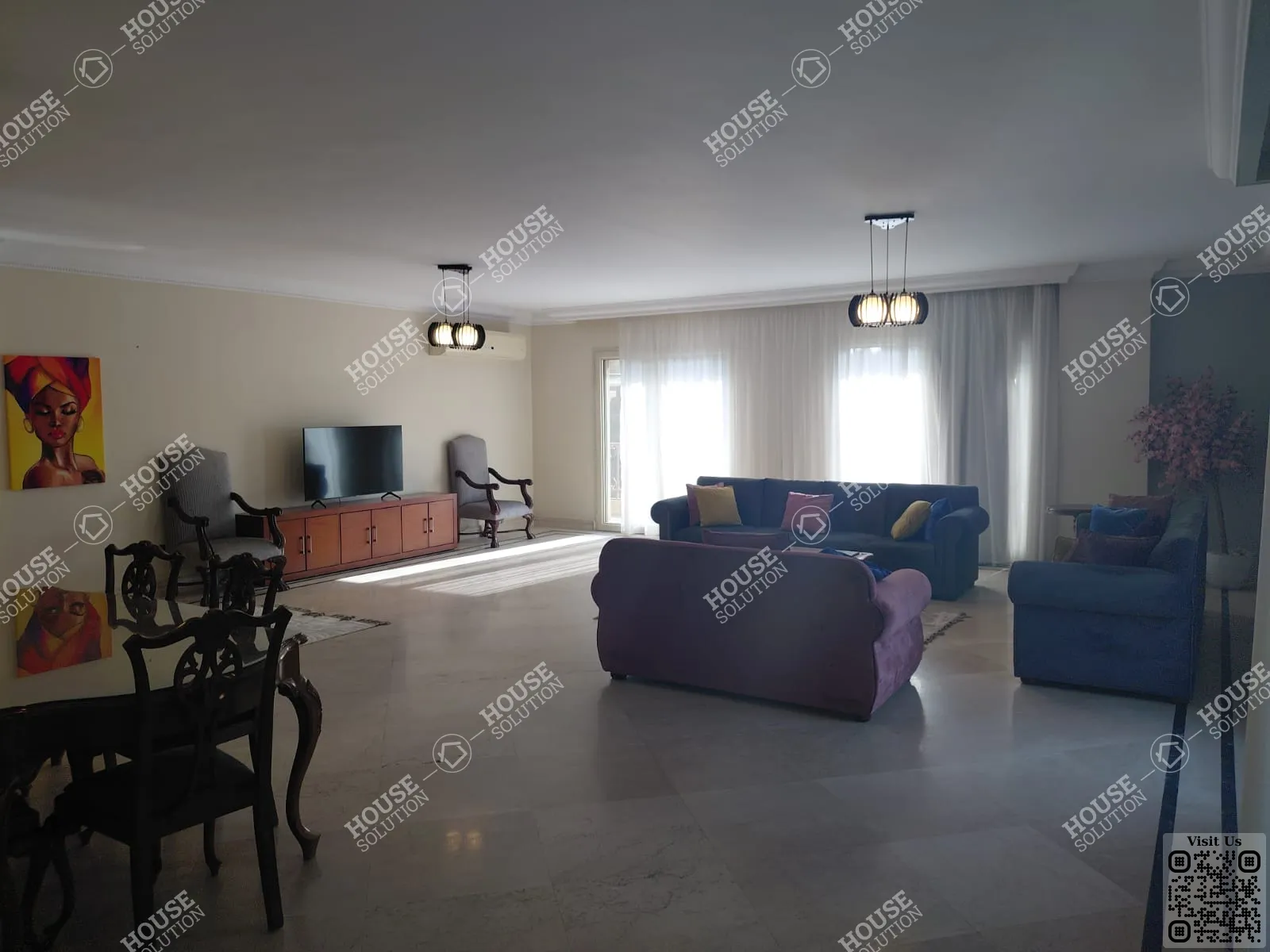 غرفة الاستقبال	 @ شقق للإيجار في المعادي سرايات المعادي مساحة: 350 م² تتكون من 4 غرفة 4 حمام مفروش مودرن 5 نجوم #6447-0