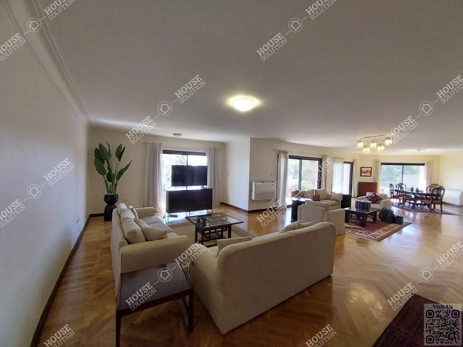 غرفة الاستقبال @ شقق للإيجار في المعادي سرايات المعادي مساحة: 300 م² تتكون من 4 غرفة 3 حمام مفروش 5 نجوم #6450-1