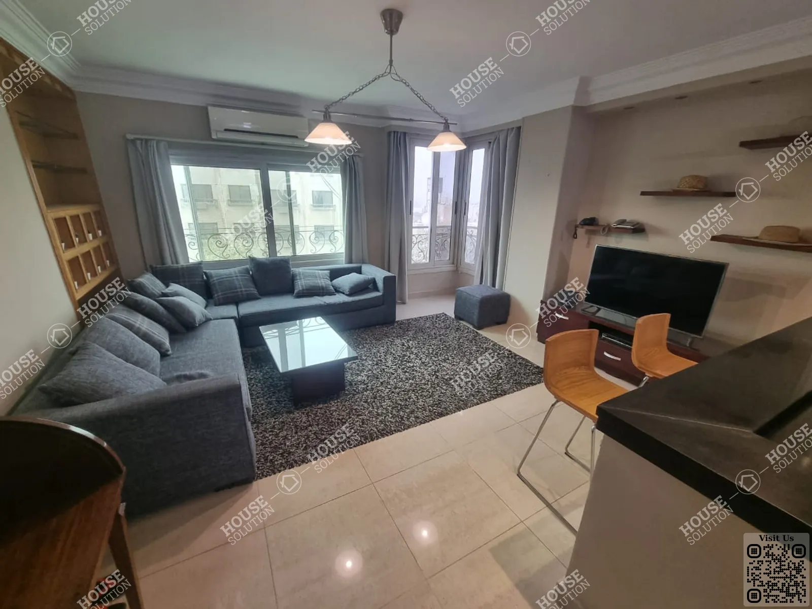 غرفة الاستقبال @ دوبليكس للإيجار في المعادي سرايات المعادي مساحة: 240 م² تتكون من 3 غرفة 3 حمام مفروش 5 نجوم #6468-0