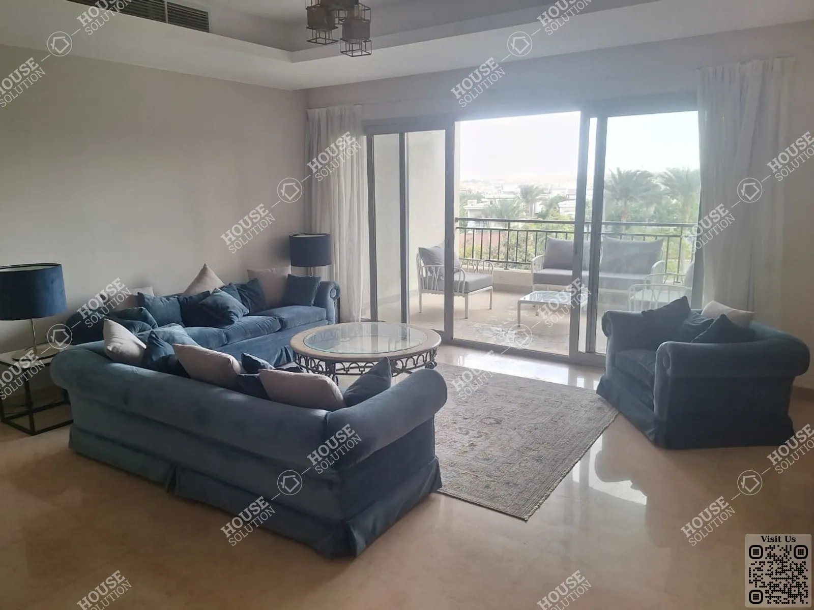 غرفة الاستقبال @ شقق للإيجار في القاهرة الجديدة كايرو فيستيفال سيتى مساحة: 175 م² تتكون من 2 غرفة 3 حمام مفروش مودرن 5 نجوم #6473-0