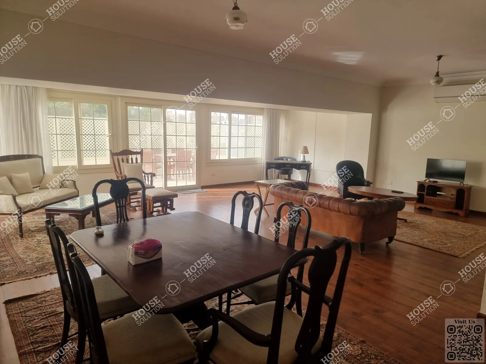 غرفة الاستقبال	 @ رووف للإيجار في المعادي سرايات المعادي مساحة: 120 م² تتكون من 2 غرفة 3 حمام مفروش 5 نجوم #6482-1