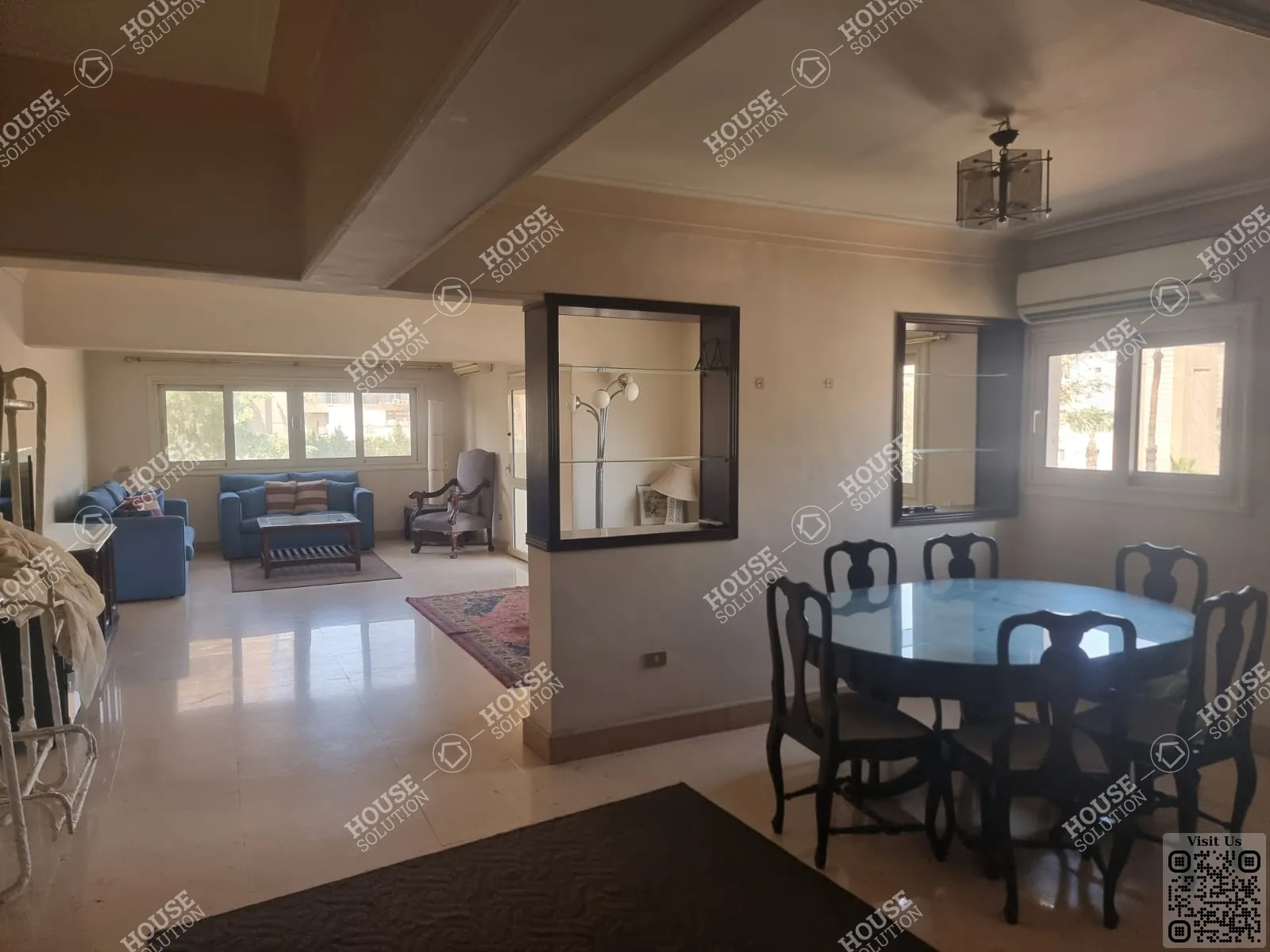 غرفة الاستقبال	 @ شقق للإيجار في المعادي سرايات المعادي مساحة: 145 م² تتكون من 3 غرفة 3 حمام مفروش 5 نجوم #6483-0