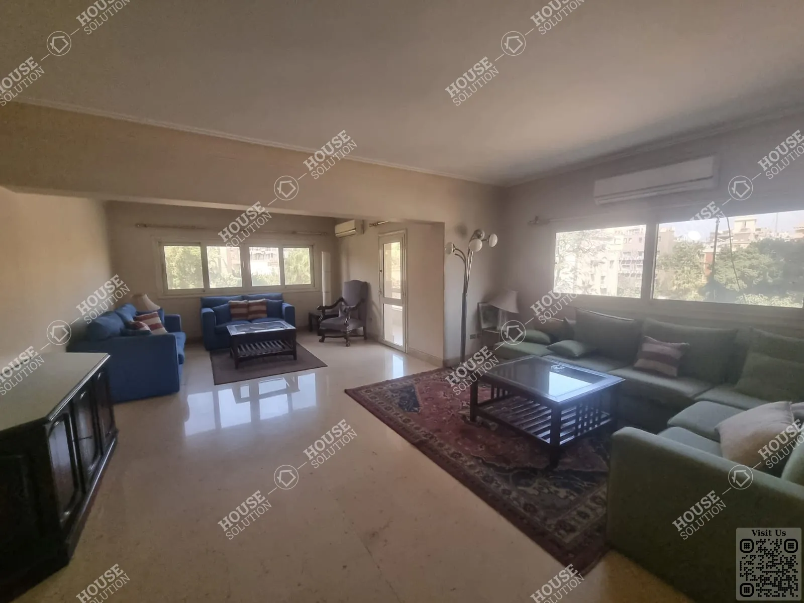 غرفة الاستقبال	 @ شقق للإيجار في المعادي سرايات المعادي مساحة: 145 م² تتكون من 3 غرفة 3 حمام مفروش 5 نجوم #6483-1