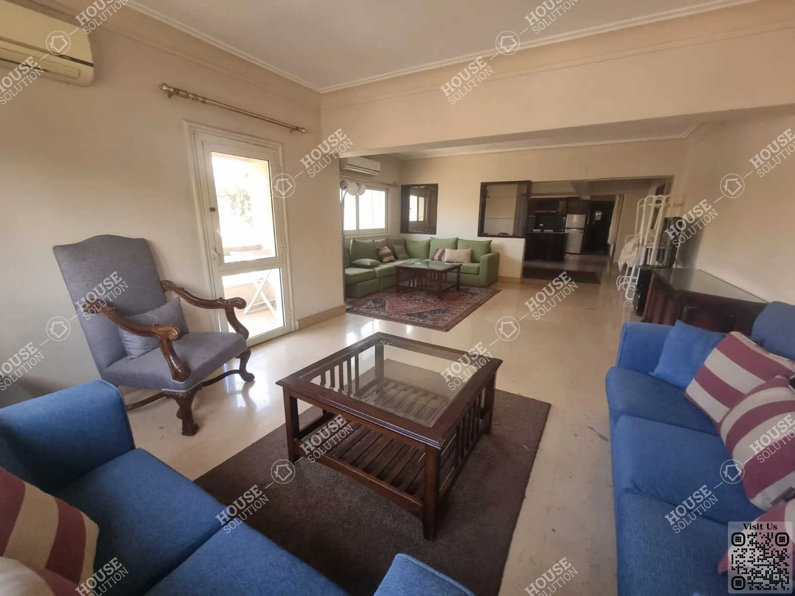 غرفة الاستقبال	 @ شقق للإيجار في المعادي سرايات المعادي مساحة: 145 م² تتكون من 3 غرفة 3 حمام مفروش 5 نجوم #6483-2