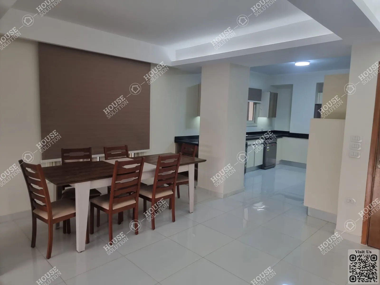 غرفة العشاء @ شقق للإيجار في المعادي سرايات المعادي مساحة: 200 م² تتكون من 3 غرفة 3 حمام مفروش مودرن 5 نجوم #6534-1