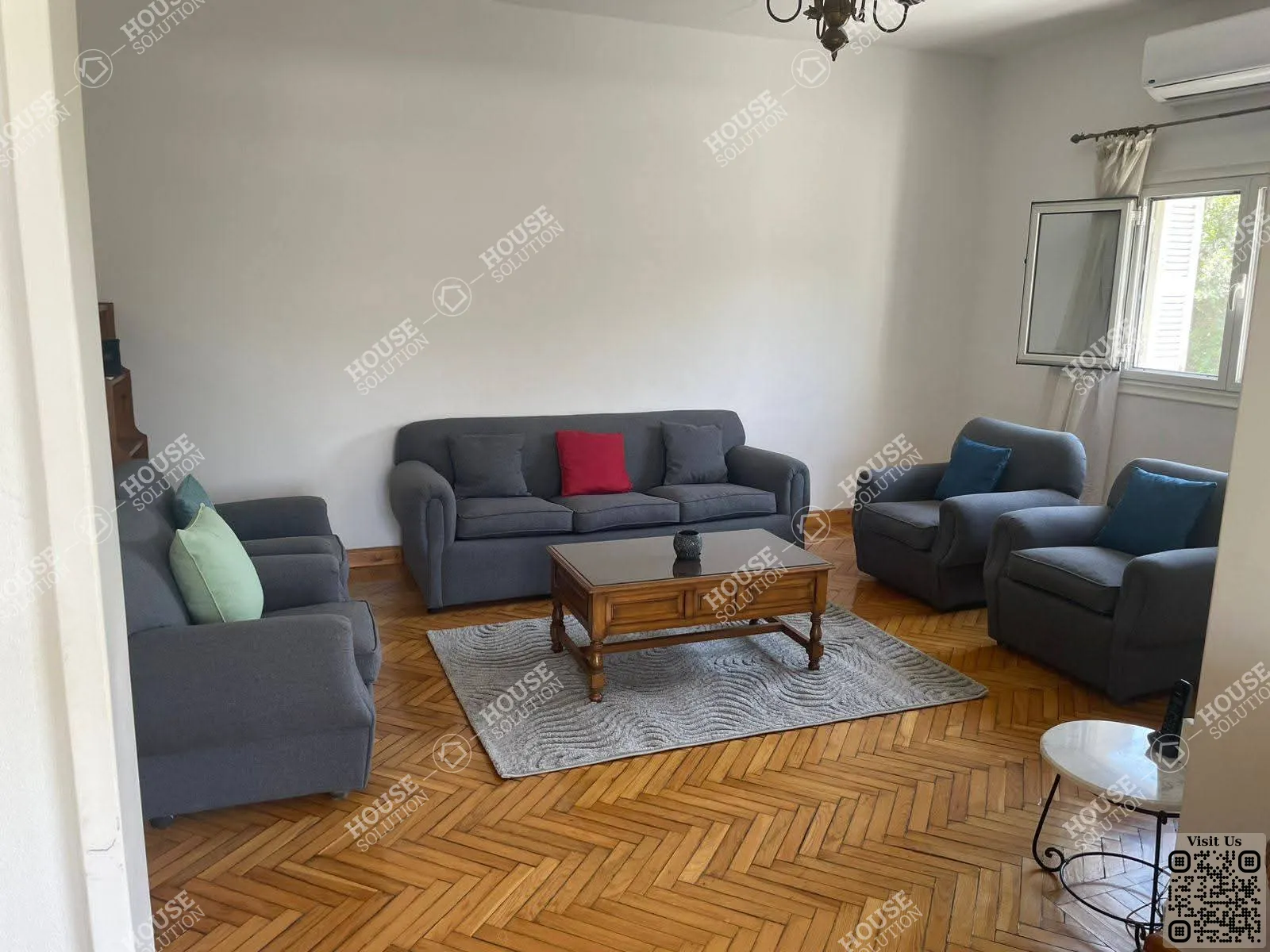 غرفة الاستقبال	 @ شقق للبيع في المعادي سرايات المعادي مساحة: 220 م² تتكون من 4 غرفة 3 حمام نصف مفروش 5 نجوم #6536-2