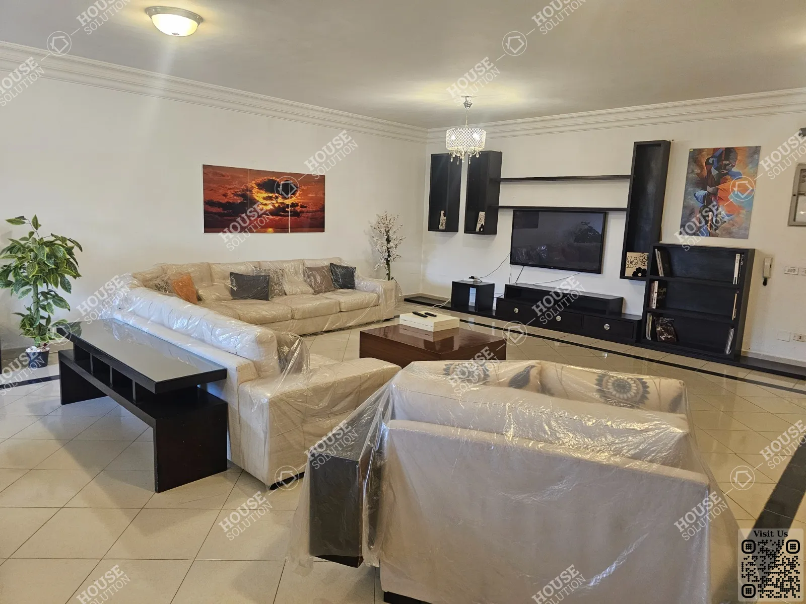 غرفة الاستقبال	 @ شقق للإيجار في المعادي دجله المعادي مساحة: 185 م² تتكون من 3 غرفة 3 حمام مفروش مودرن 5 نجوم #6540-1